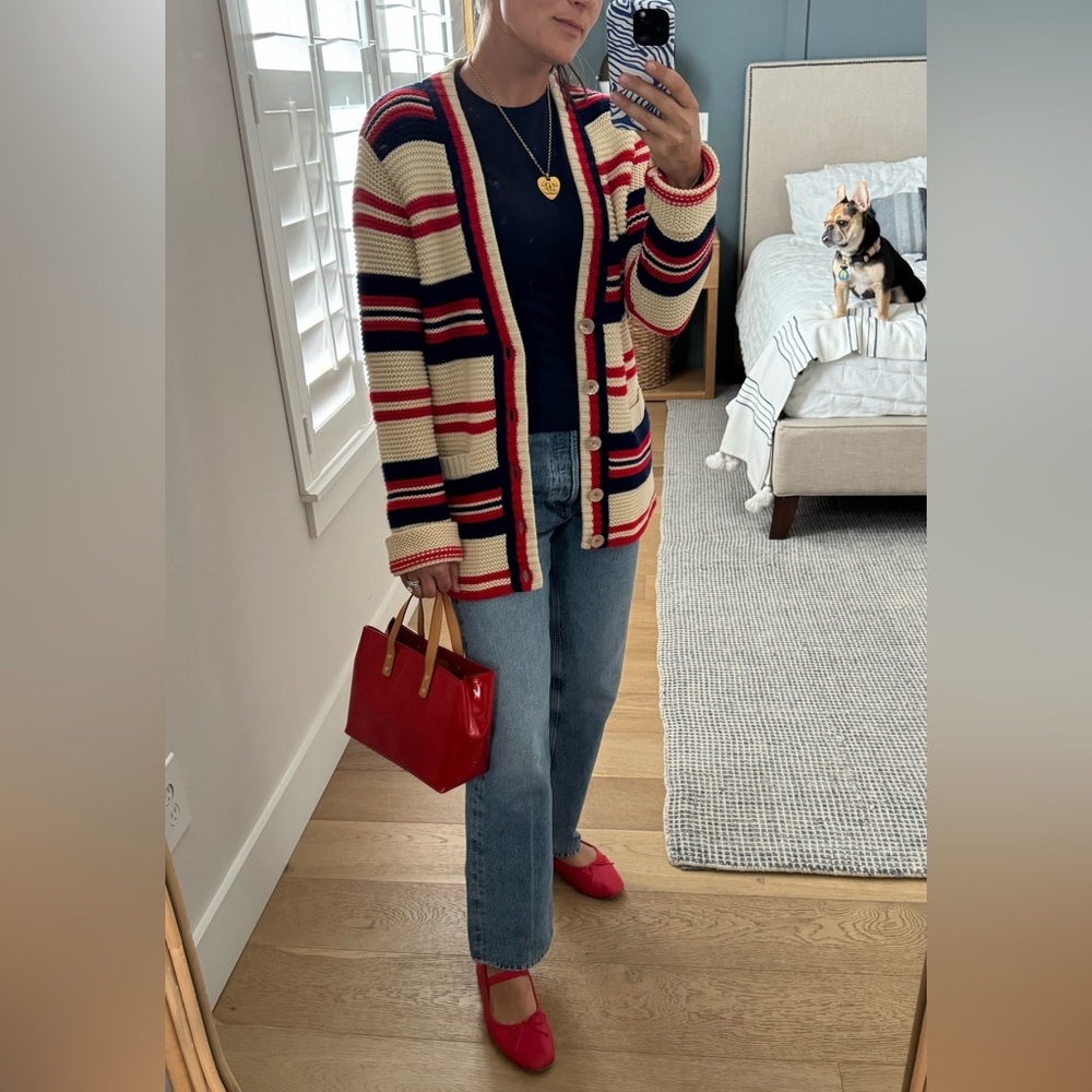 Gucci Red and Navy Striped Cardigan (Men’s XS/Womens Small/Medium) - Picture 10 of 11